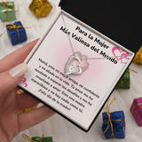 Para la Mujer Más Valiosa del Mundo - Collar para Mamá (Nudo de Amor) Love Knot Jewelry ShineOn Fulfillment 