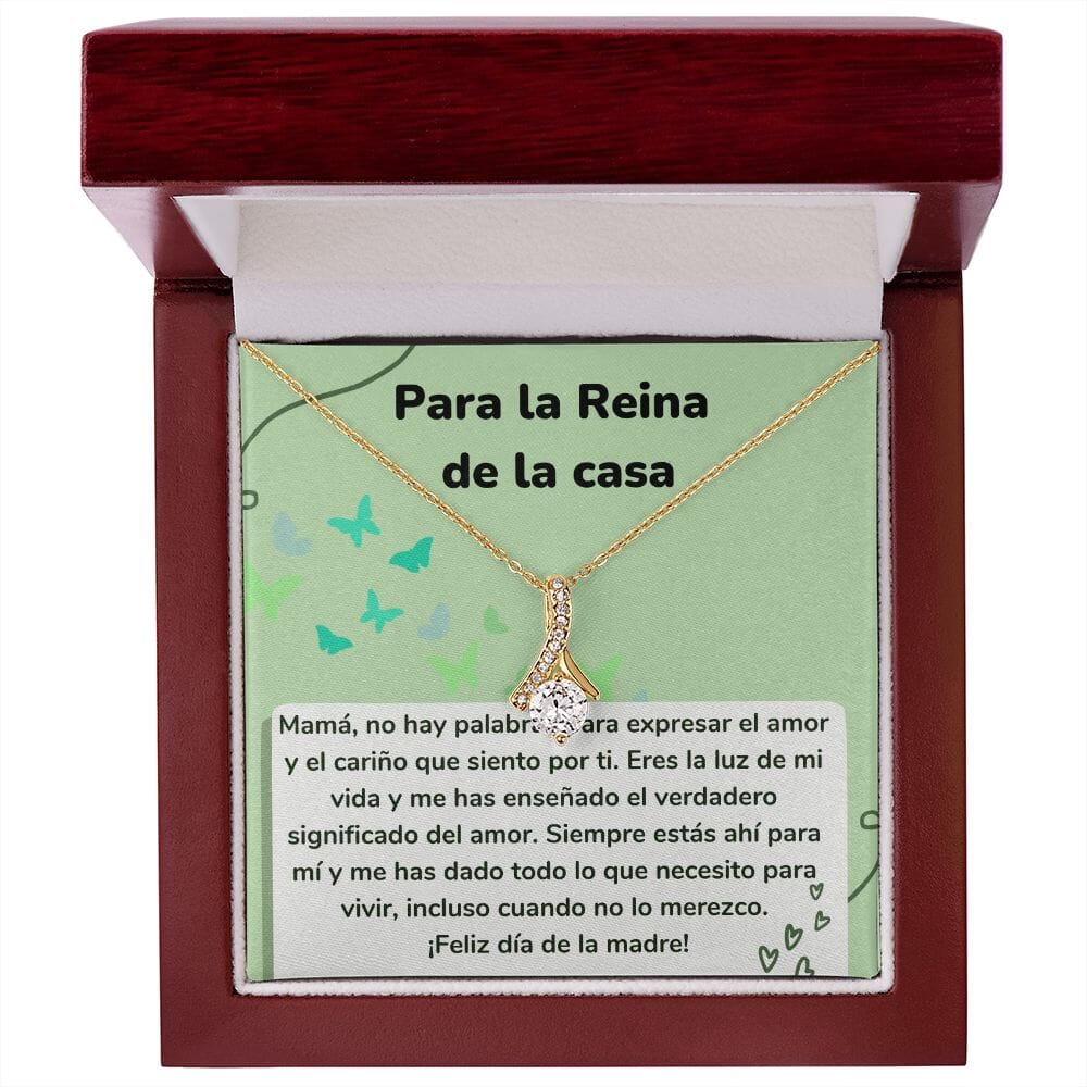 Para la Reina de la casa Collar Belleza Seductora (Alluring Beauty) Para Mamá Jewelry ShineOn Fulfillment <p>Acabado en Oro Amarillo de 18 quilates</p> Luxury Box 