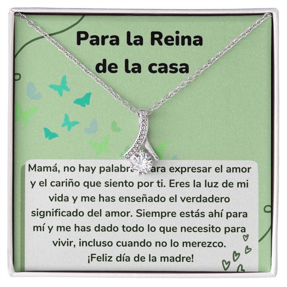Para la Reina de la casa Collar Belleza Seductora (Alluring Beauty) Para Mamá Jewelry/AlluringBeauty Acabado en oro blanco de 14 k Standard Box 