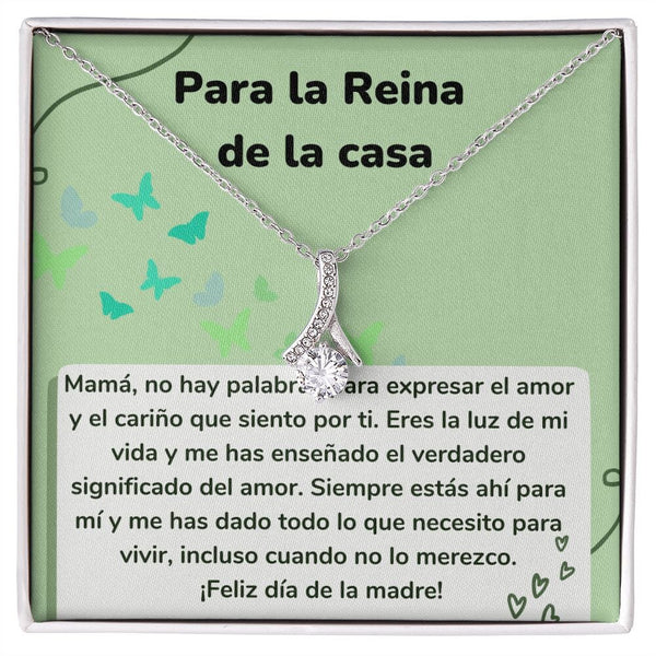 Para la Reina de la casa Collar Belleza Seductora (Alluring Beauty) Para Mamá Jewelry/AlluringBeauty Acabado en oro blanco de 14 k Standard Box 