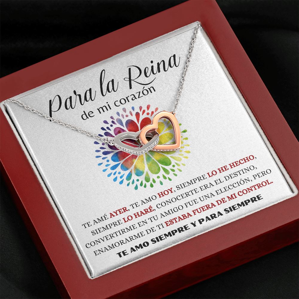 Para la Reina de mi corazón - Collar 2 corazones Conectados Jewelry 
