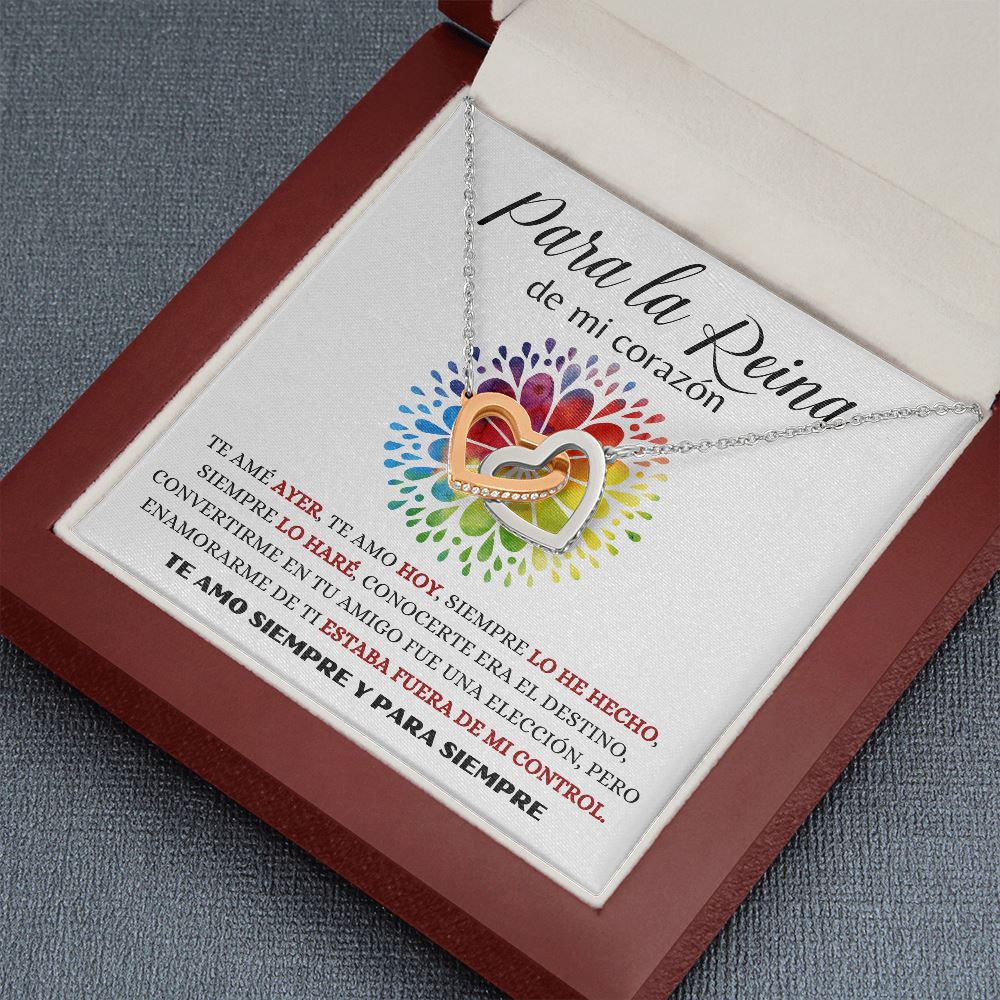 Para la Reina de mi corazón - Collar 2 corazones Conectados Jewelry 
