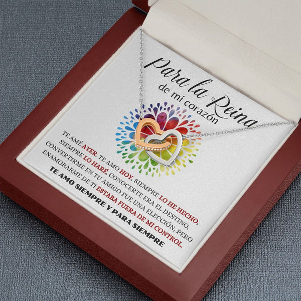 Para la Reina de mi corazón - Collar 2 corazones Conectados Jewelry 