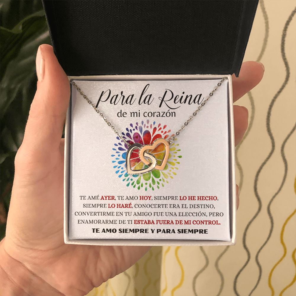 Para la Reina de mi corazón - Collar 2 corazones Conectados Jewelry 