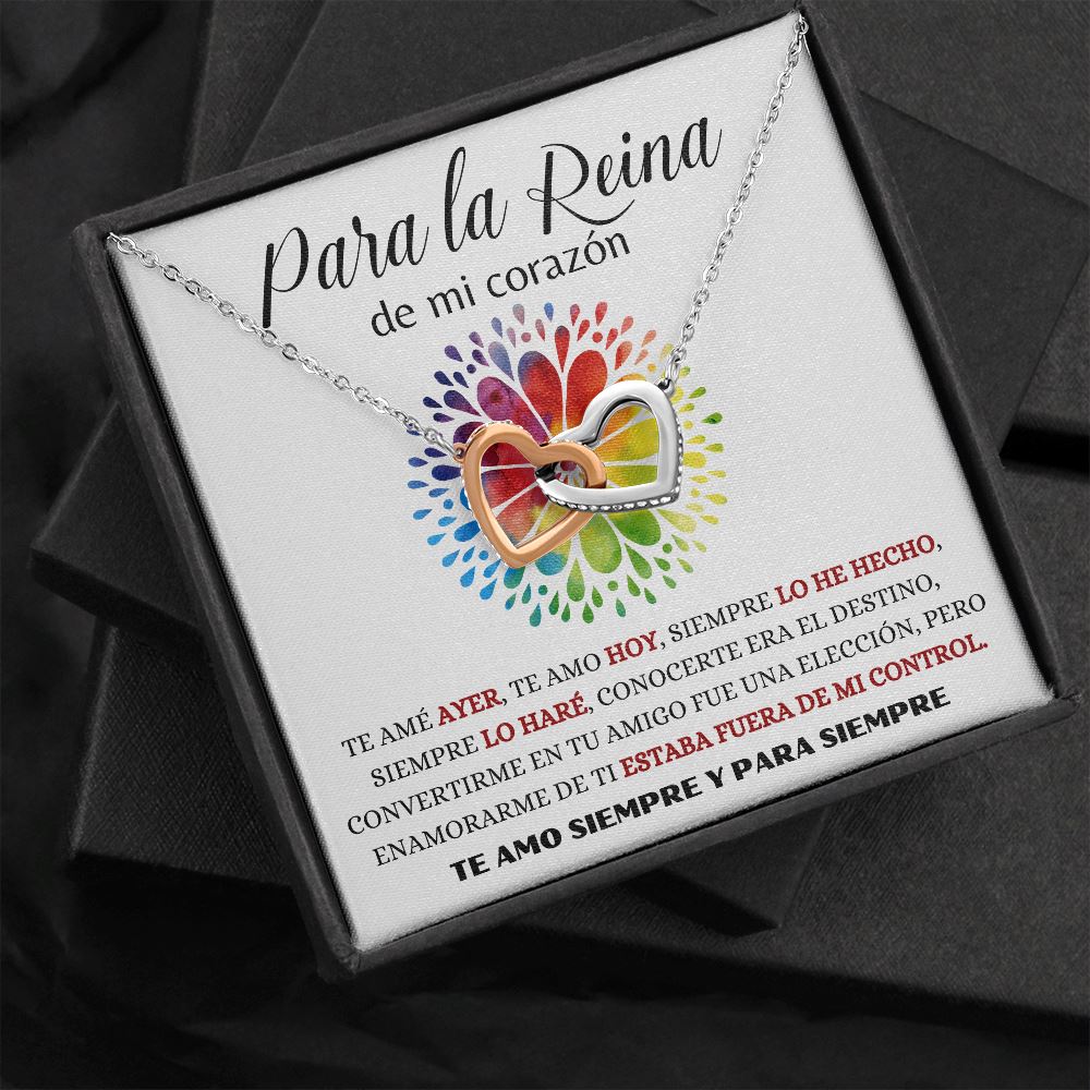 Para la Reina de mi corazón - Collar 2 corazones Conectados Jewelry 