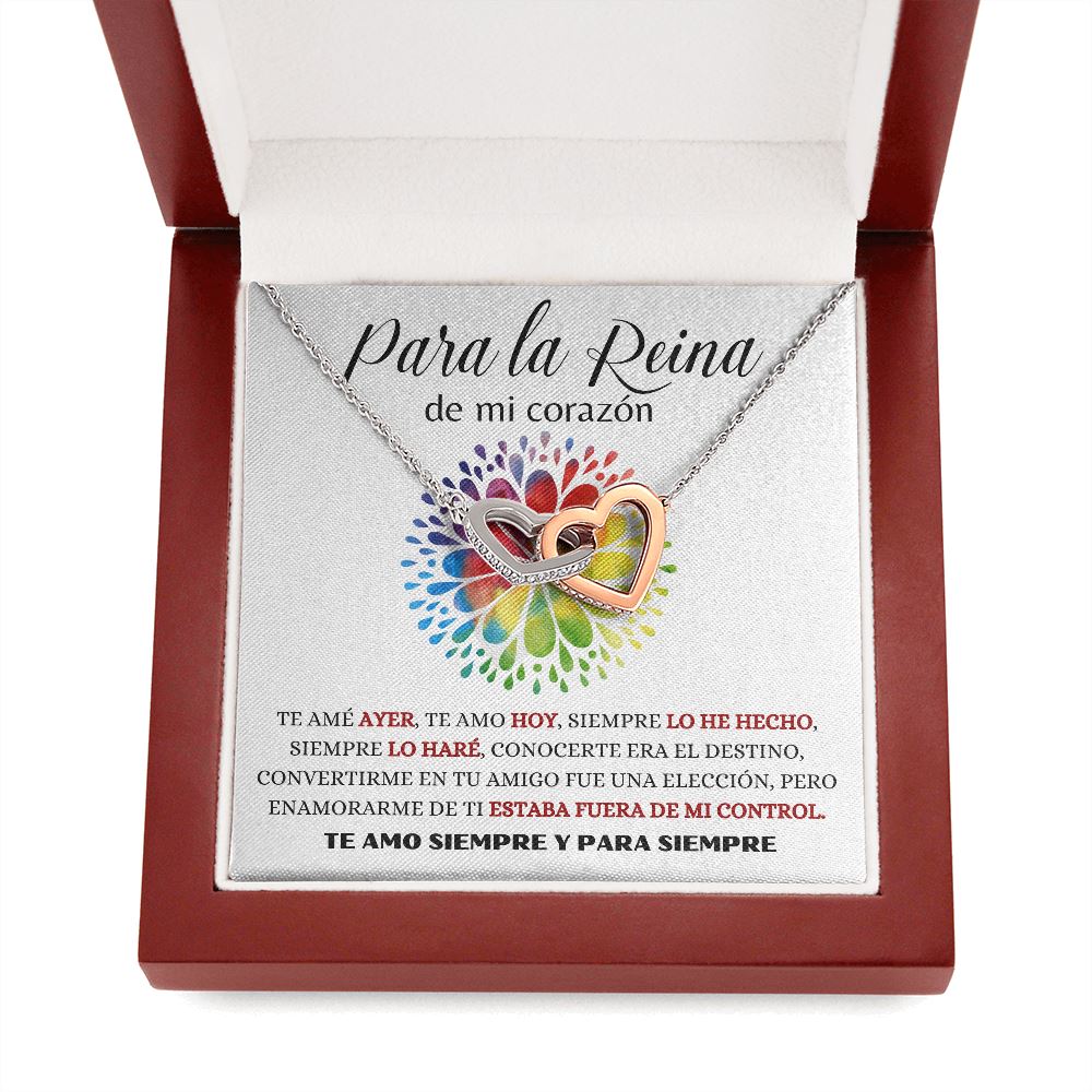 Para la Reina de mi corazón - Collar 2 corazones Conectados Jewelry 