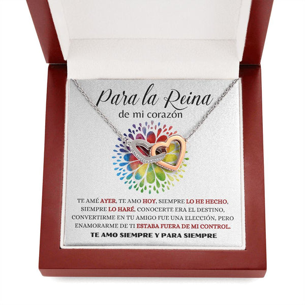 Para la Reina de mi corazón - Collar 2 corazones Conectados Jewelry 