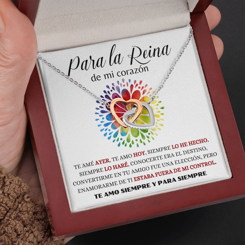 Para la Reina de mi corazón - Collar 2 corazones Conectados Jewelry 