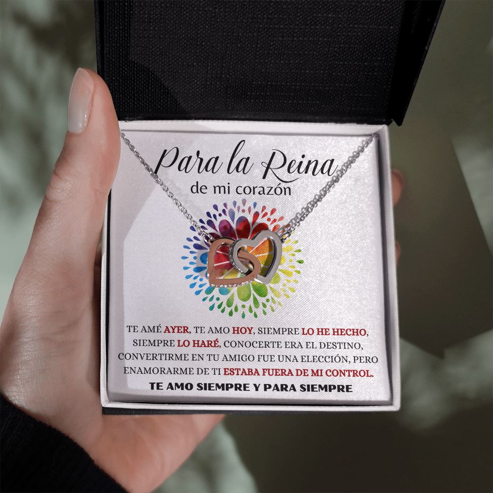 Para la Reina de mi corazón - Collar 2 corazones Conectados Jewelry 