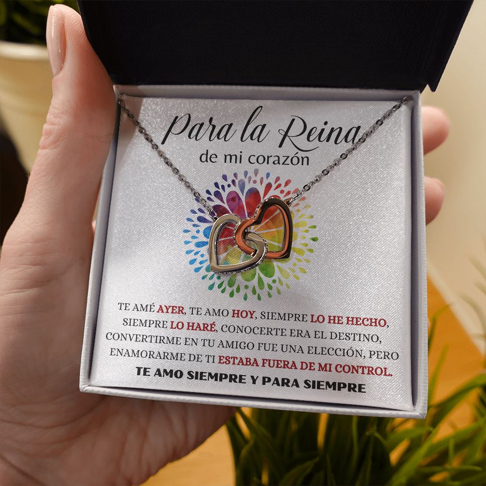 Para la Reina de mi corazón - Collar 2 corazones Conectados Jewelry 