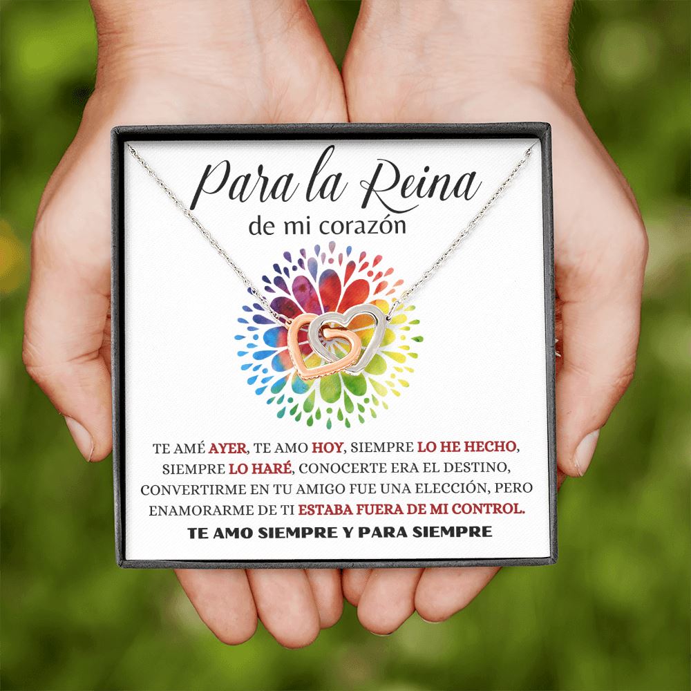 Para la Reina de mi corazón - Collar 2 corazones Conectados Jewelry 