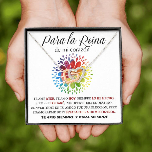 Para la Reina de mi corazón - Collar 2 corazones Conectados Jewelry 