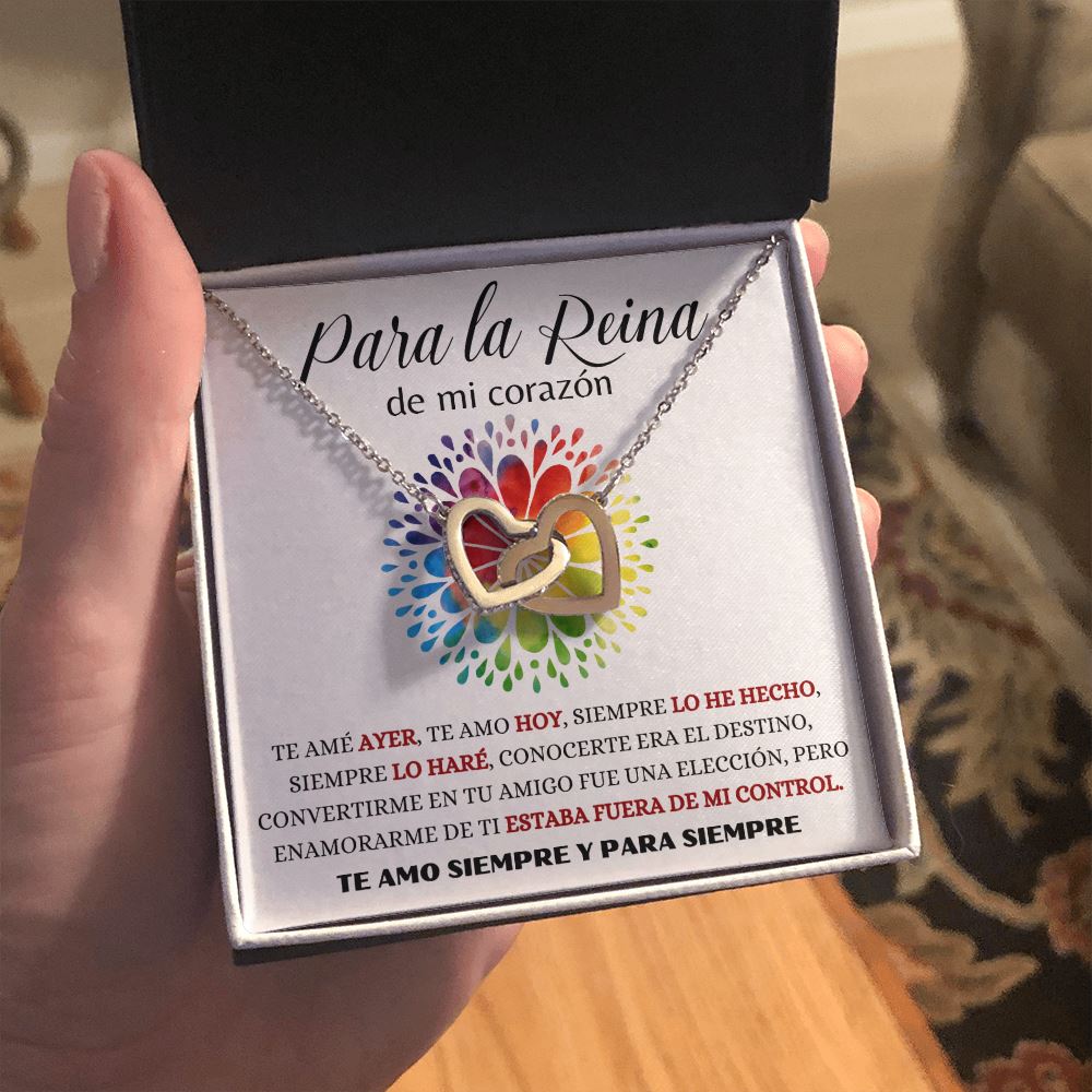 Para la Reina de mi corazón - Collar 2 corazones Conectados Jewelry 