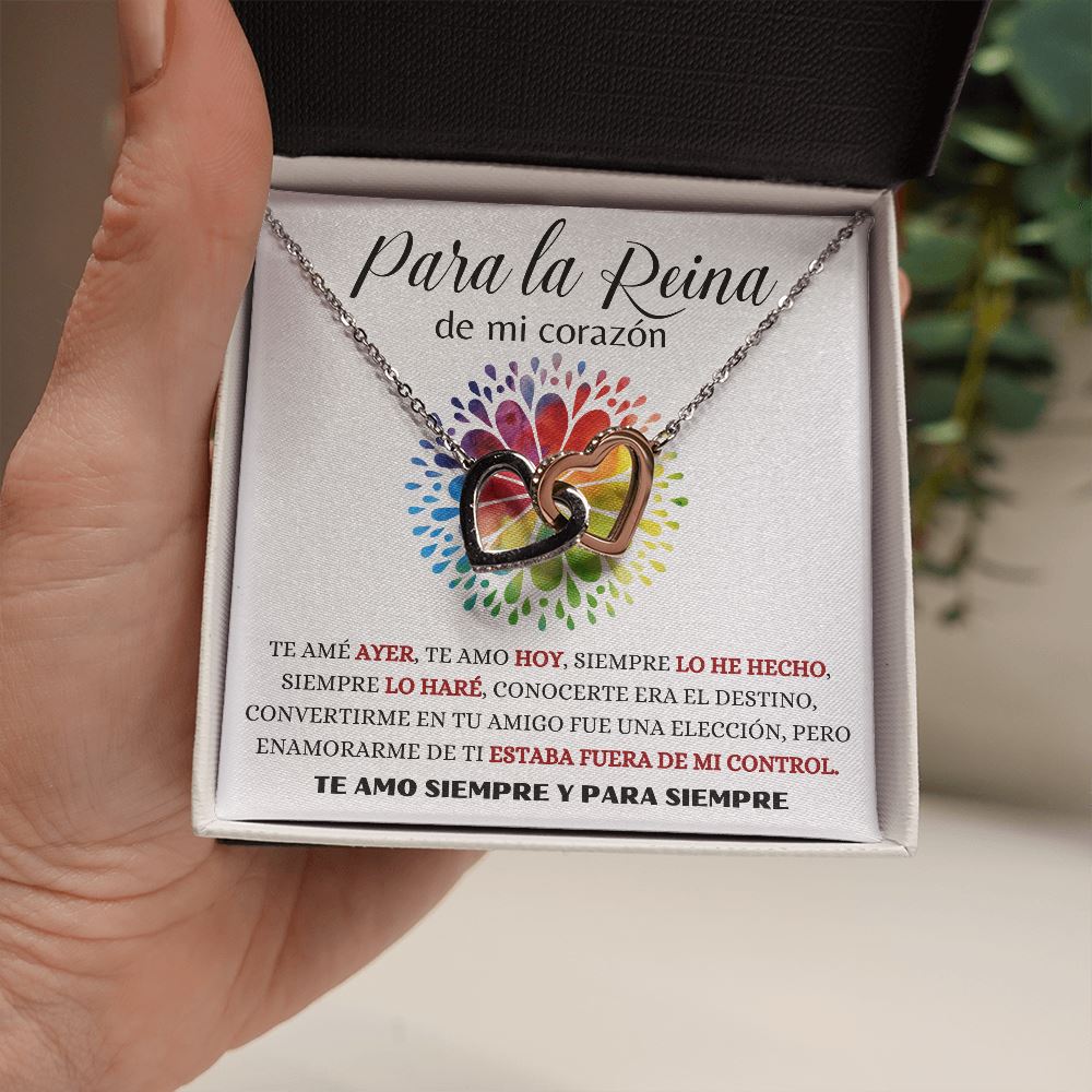 Para la Reina de mi corazón - Collar 2 corazones Conectados Jewelry 
