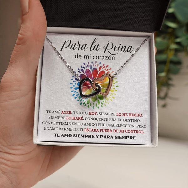 Para la Reina de mi corazón - Collar 2 corazones Conectados Jewelry 