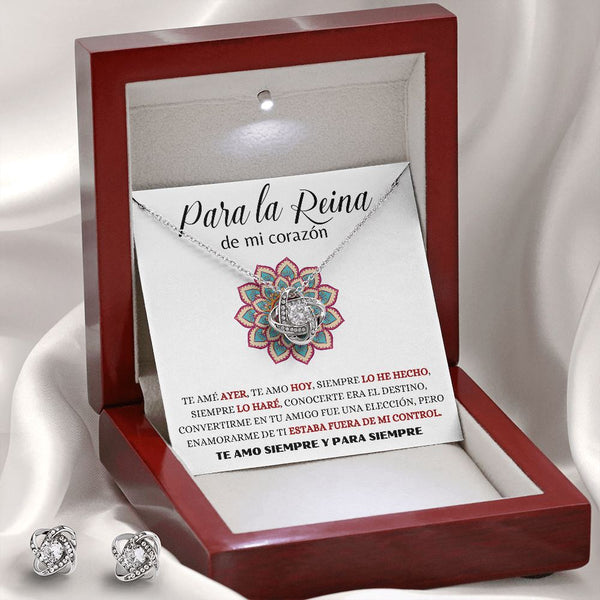 Para la Reina de mi corazón - Collar Love Knot con Aretes Jewelry ShineOn Fulfillment 