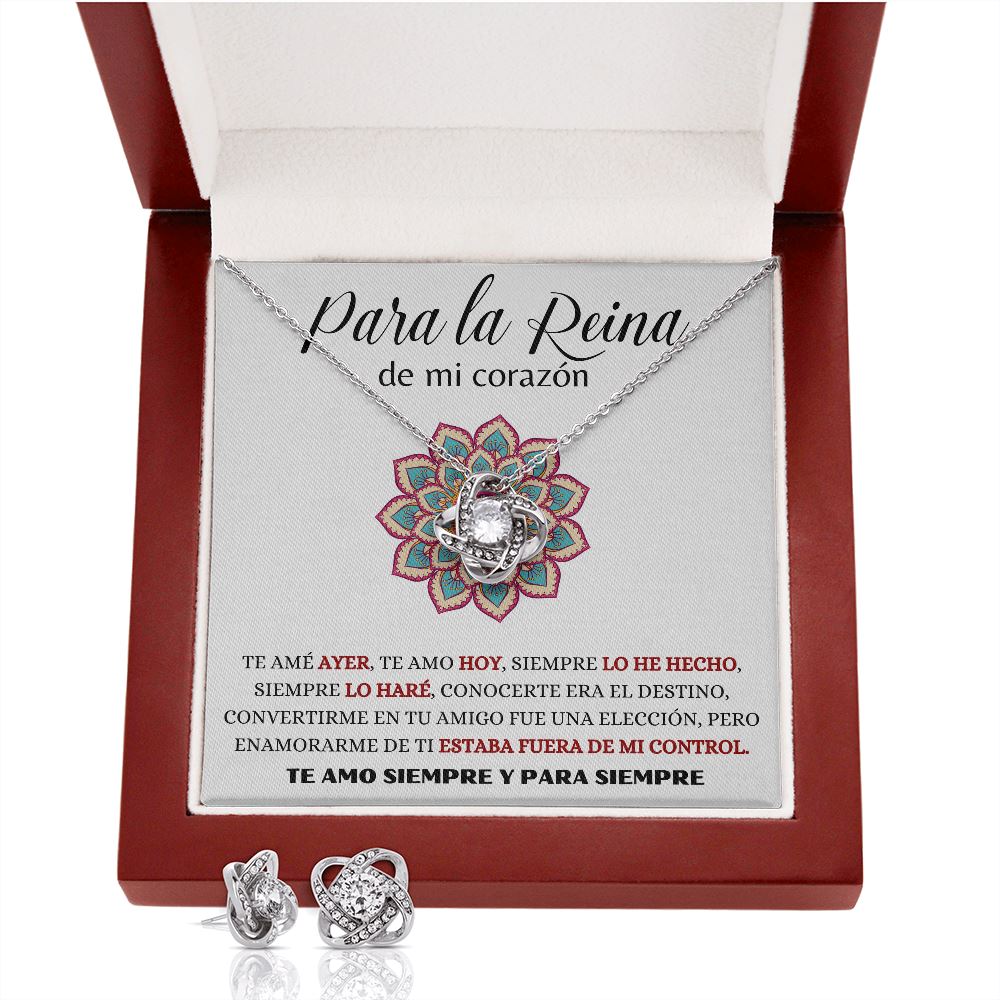 Para la Reina de mi corazón - Collar Love Knot con Aretes Jewelry/LoveKnot 