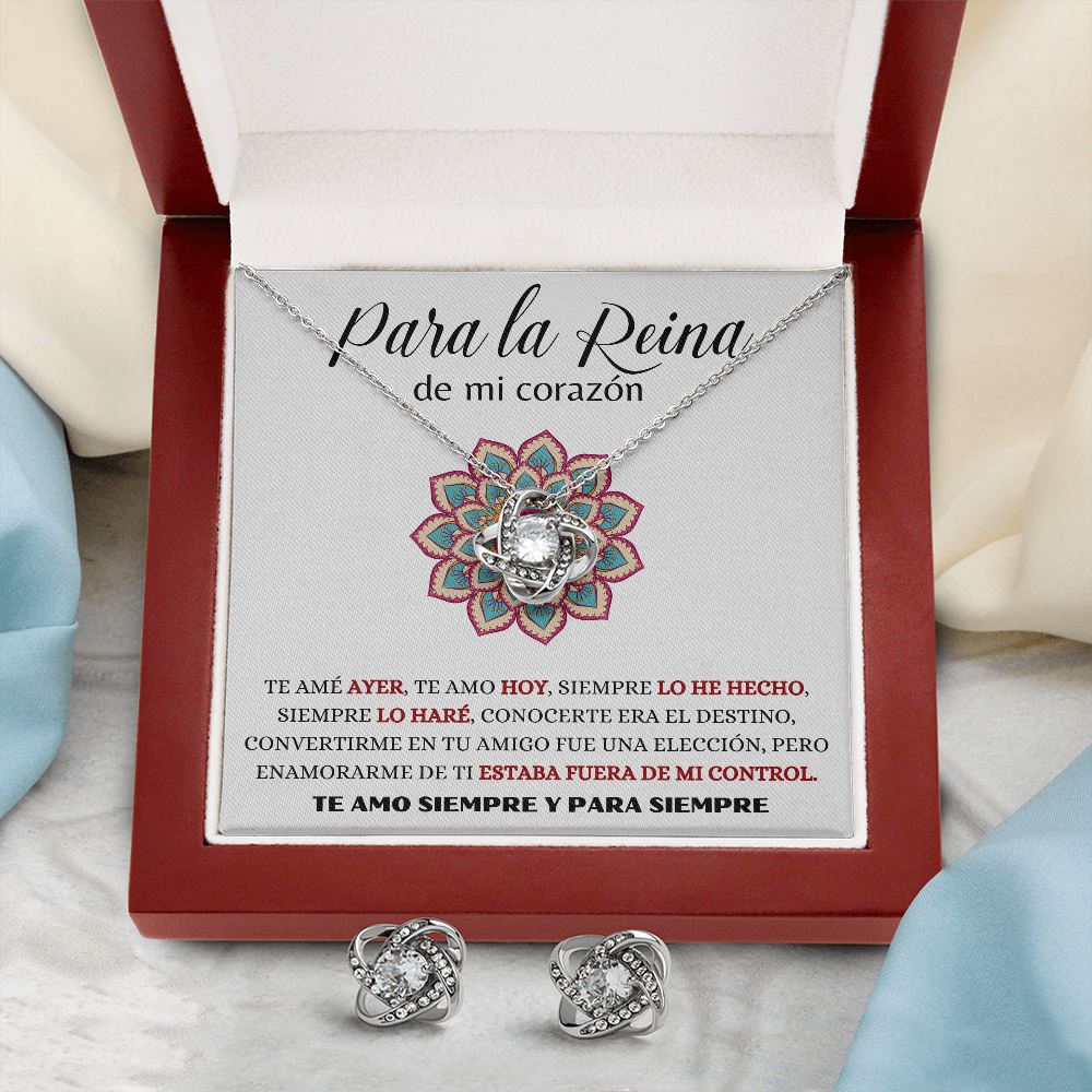 Para la Reina de mi corazón - Collar Love Knot con Aretes Jewelry/LoveKnot 