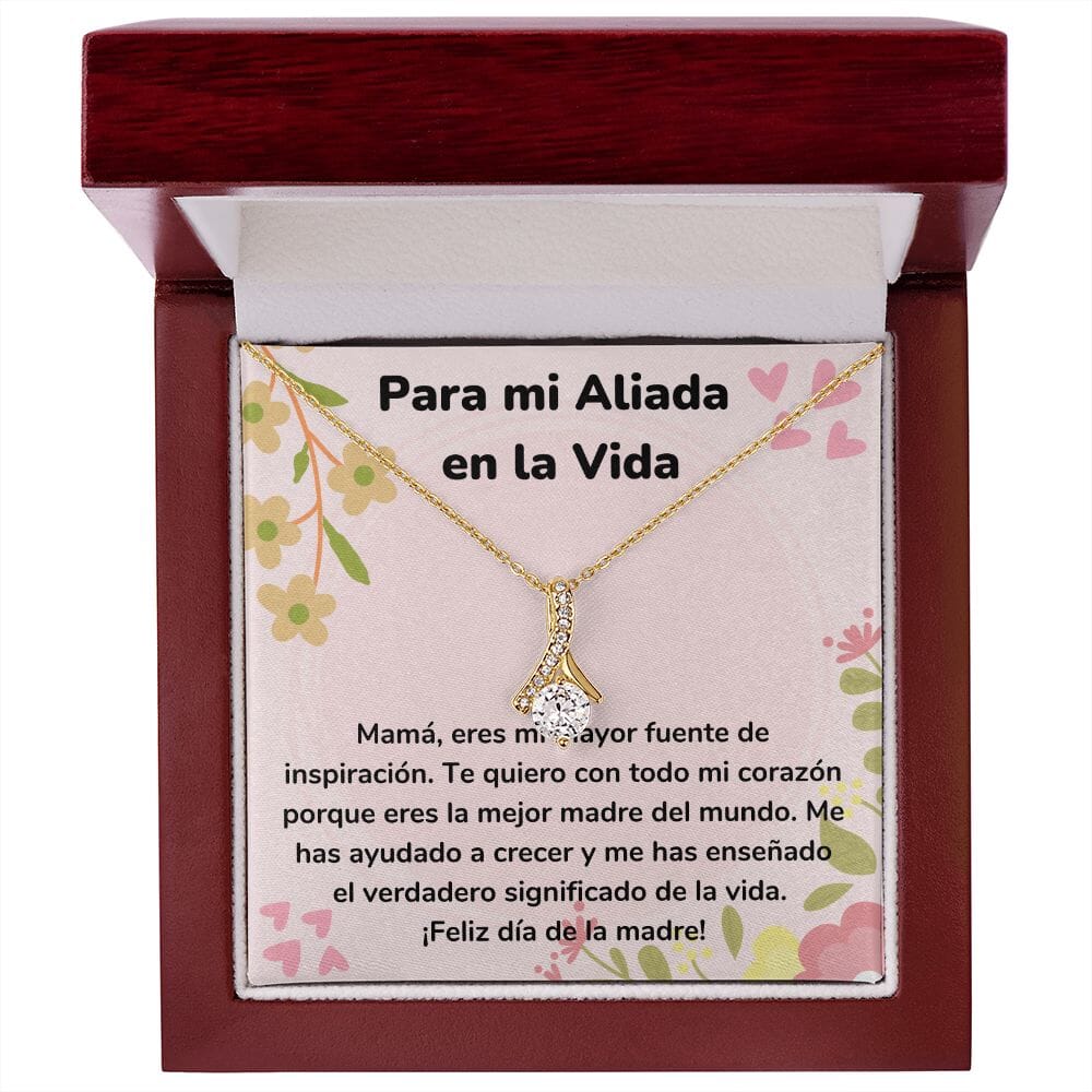 Para mi Aliada en la Vida Collar Belleza Seductora (Alluring Beauty) Para Mamá Jewelry/AlluringBeauty Acabado en Oro Amarillo de 18 quilates Luxury Box 