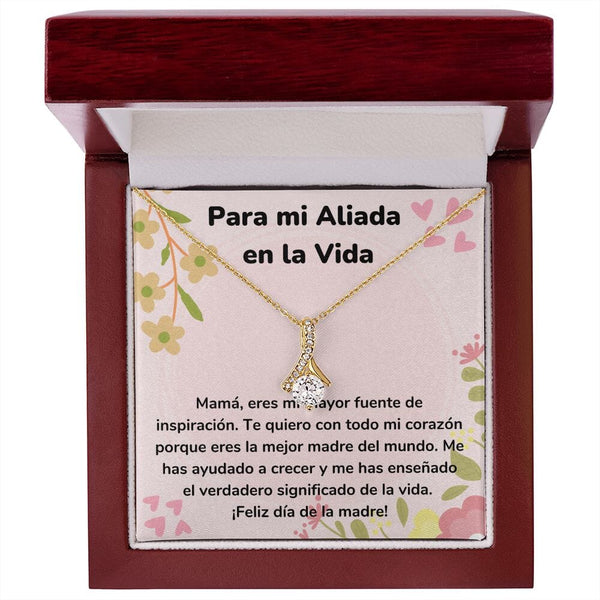 Para mi Aliada en la Vida Collar Belleza Seductora (Alluring Beauty) Para Mamá Jewelry/AlluringBeauty Acabado en Oro Amarillo de 18 quilates Luxury Box 