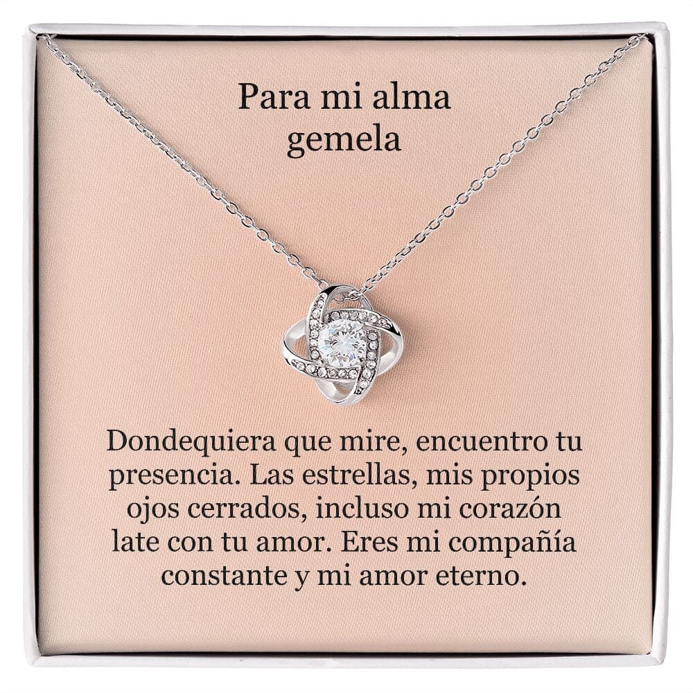 Para Mi Alma gemela- Nudo de amor - LoveKnot Jewelry ShineOn Fulfillment Acabado en oro blanco de 14 k Standard Box 