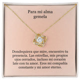 Para Mi Alma gemela- Nudo de amor - LoveKnot Jewelry ShineOn Fulfillment <p>Acabado en Oro Amarillo de 18 quilates.</p> Standard Box 