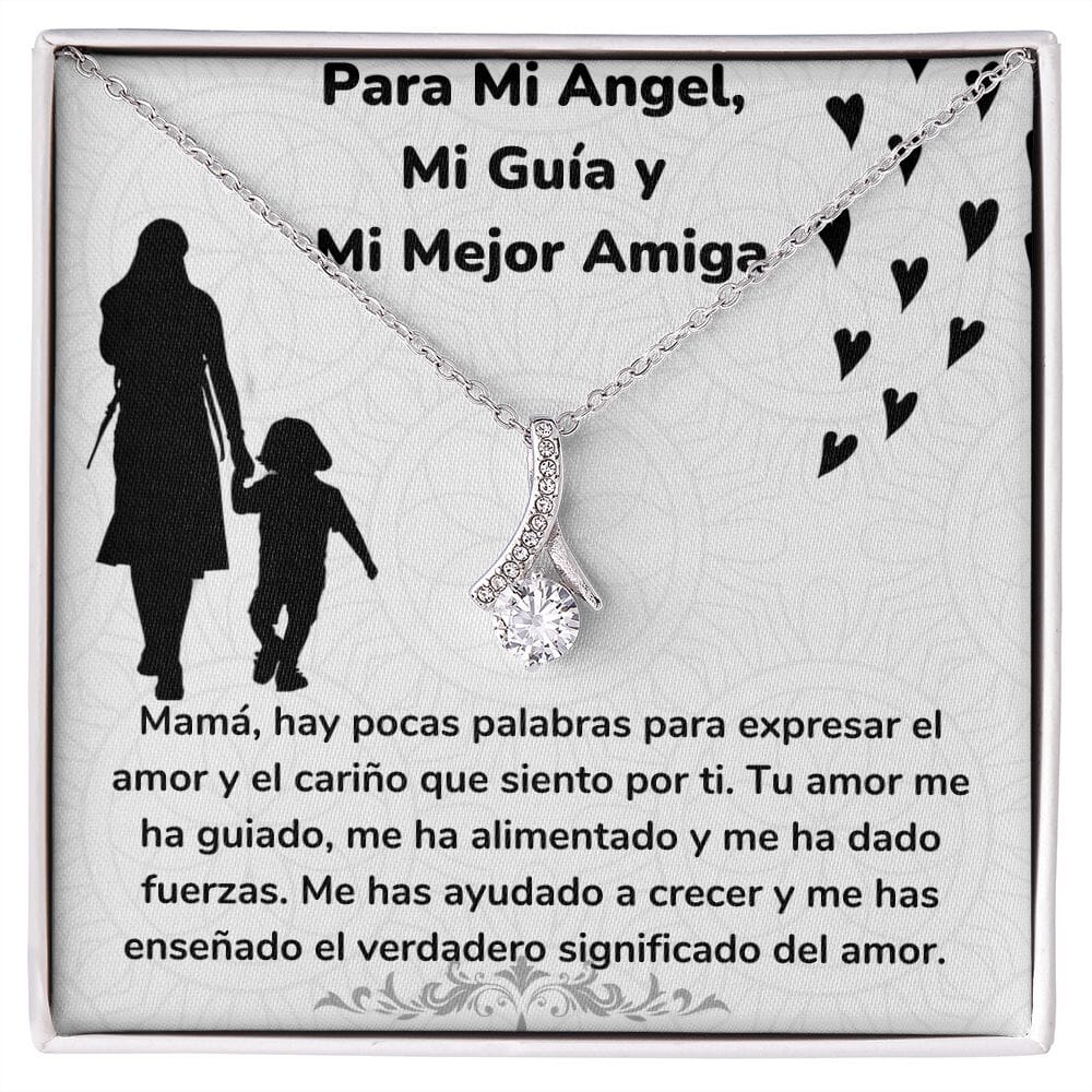 Para Mi Ángel, Mi Guía y Mi Mejor Amiga Collar Belleza Seductora (Alluring Beauty) Para Mamá Jewelry/AlluringBeauty Acabado en oro blanco de 14 k Standard Box 