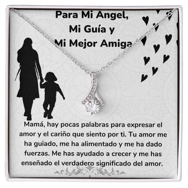 Para Mi Ángel, Mi Guía y Mi Mejor Amiga Collar Belleza Seductora (Alluring Beauty) Para Mamá Jewelry/AlluringBeauty Acabado en oro blanco de 14 k Standard Box 