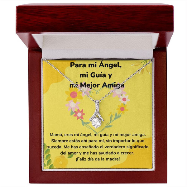 Para mi Ángel, mi Guía y mi Mejor Amiga Collar Belleza Seductora (Alluring Beauty) Para Mamá Jewelry/AlluringBeauty Acabado en oro blanco de 14 k Luxury Box 