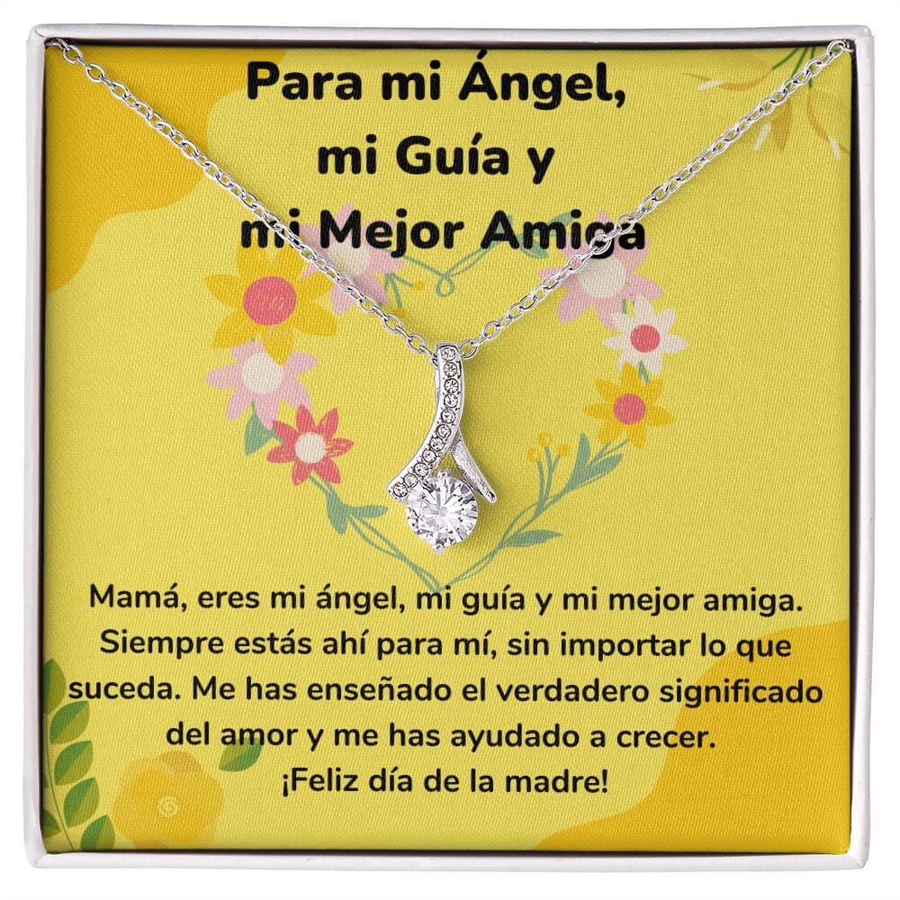 Para mi Ángel, mi Guía y mi Mejor Amiga Collar Belleza Seductora (Alluring Beauty) Para Mamá Jewelry/AlluringBeauty Acabado en oro blanco de 14 k Standard Box 