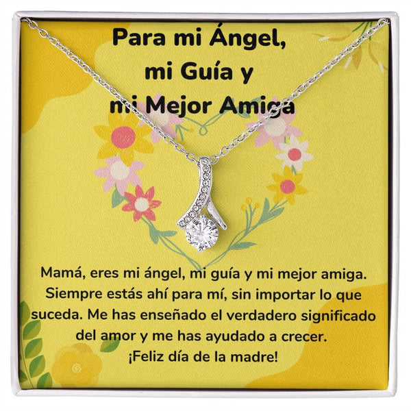 Para mi Ángel, mi Guía y mi Mejor Amiga Collar Belleza Seductora (Alluring Beauty) Para Mamá Jewelry/AlluringBeauty Acabado en oro blanco de 14 k Standard Box 