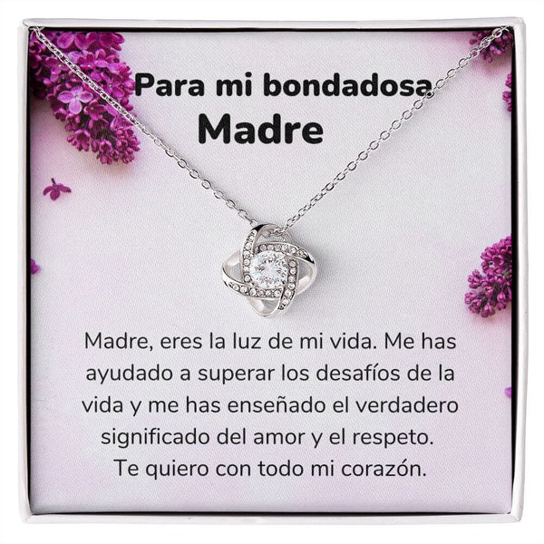 Para mi Bondadosa Madre - Collar Love Knot Nudo de amor - Para Mamá Jewelry ShineOn Fulfillment Acabado en oro blanco de 14 k Standard Box 