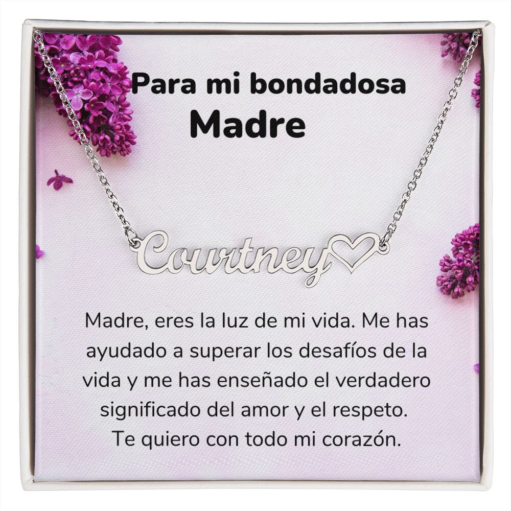 Para mi Bondadosa Madre Collar Personalizado Con Nombre Corazón - Mamá Jewelry/NameNecklaceHeart 