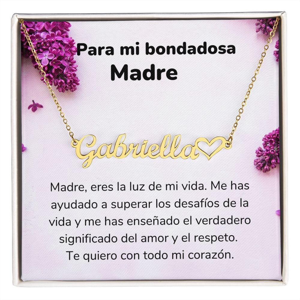 Para mi Bondadosa Madre Collar Personalizado Con Nombre Corazón - Mamá Jewelry/NameNecklaceHeart 