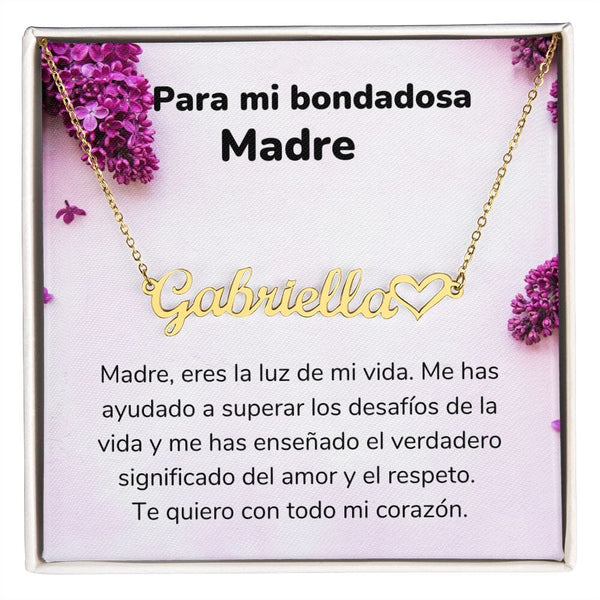 Para mi Bondadosa Madre Collar Personalizado Con Nombre Corazón - Mamá Jewelry/NameNecklaceHeart 