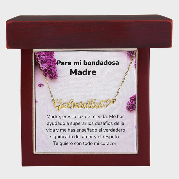 Para mi Bondadosa Madre Collar Personalizado Con Nombre Corazón - Mamá Jewelry/NameNecklaceHeart 