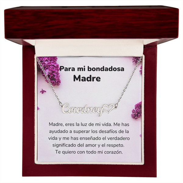 Para mi Bondadosa Madre Collar Personalizado Con Nombre Corazón - Mamá Jewelry/NameNecklaceHeart 