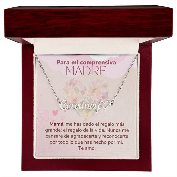 Para mi comprensiva MADRE -Collar Personalizado Con Nombre Corazón - Mamá Jewelry/NameNecklaceHeart 