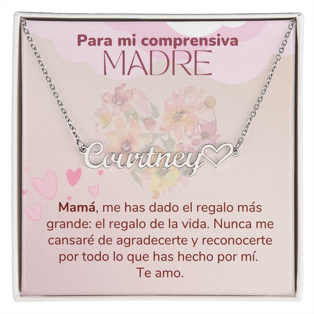 Para mi comprensiva MADRE -Collar Personalizado Con Nombre Corazón - Mamá Jewelry/NameNecklaceHeart 