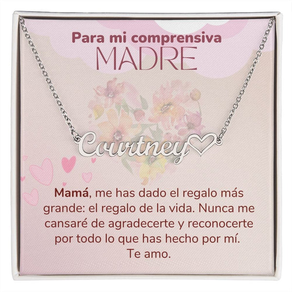 Para mi comprensiva MADRE -Collar Personalizado Con Nombre Corazón - Mamá Jewelry/NameNecklaceHeart 