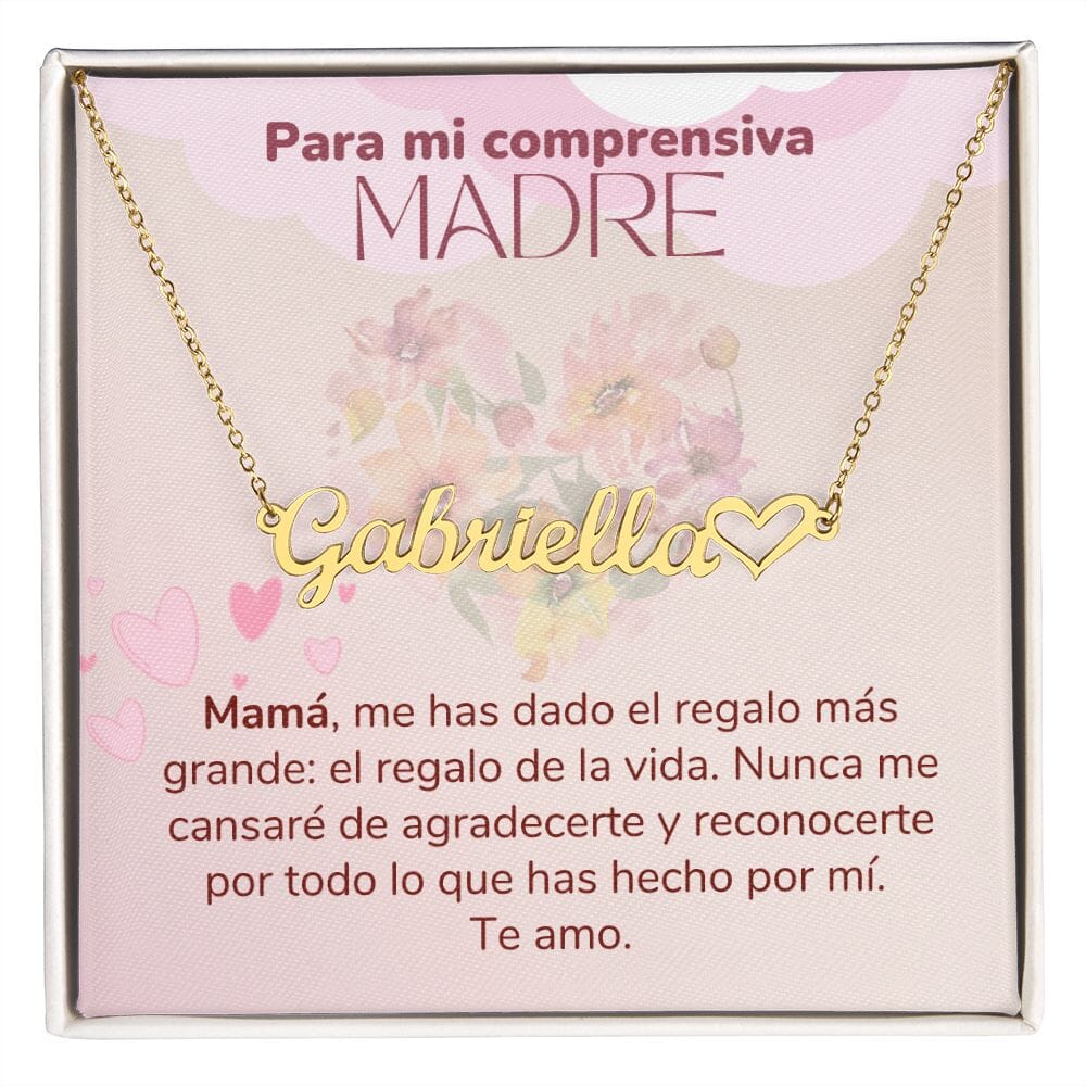 Para mi comprensiva MADRE -Collar Personalizado Con Nombre Corazón - Mamá Jewelry/NameNecklaceHeart 