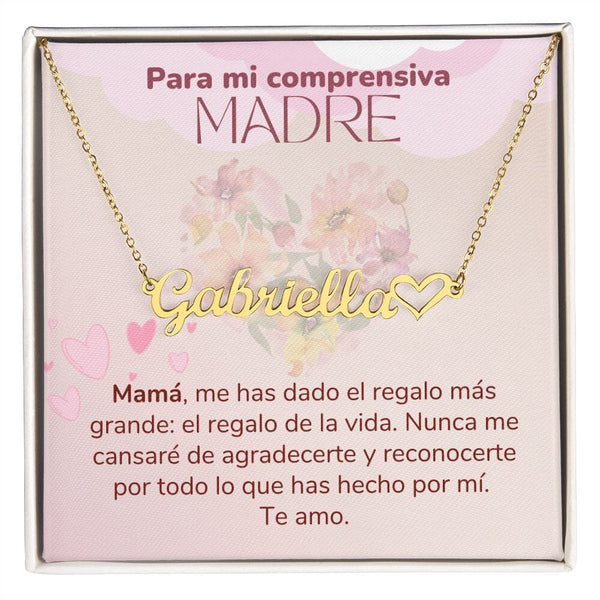 Para mi comprensiva MADRE -Collar Personalizado Con Nombre Corazón - Mamá Jewelry/NameNecklaceHeart 
