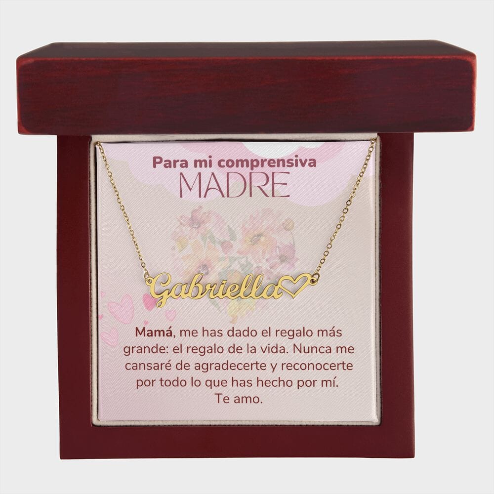 Para mi comprensiva MADRE -Collar Personalizado Con Nombre Corazón - Mamá Jewelry/NameNecklaceHeart 