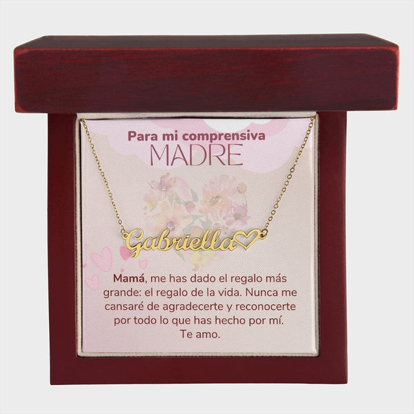 Para mi comprensiva MADRE -Collar Personalizado Con Nombre Corazón - Mamá Jewelry/NameNecklaceHeart 