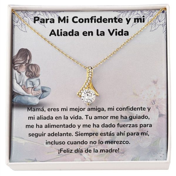 Para Mi Confidente y mi Aliada en la Vida Collar Belleza Seductora (Alluring Beauty) Para Mamá Jewelry/AlluringBeauty Acabado en Oro Amarillo de 18 quilates Standard Box 