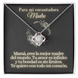 Para mi Encantadora Madre - Collar Love Knot Nudo de amor - Para Mamá Jewelry ShineOn Fulfillment Acabado en oro blanco de 14 k Standard Box 