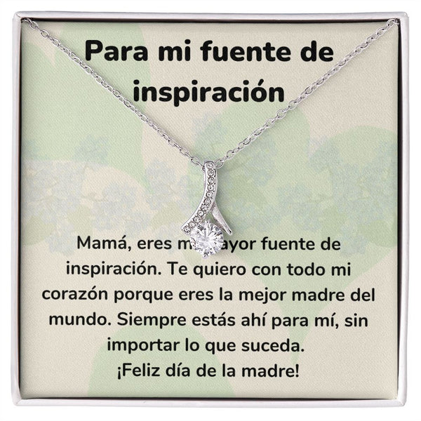 Para mi fuente de inspiración Collar Belleza Seductora (Alluring Beauty) Para Mamá Jewelry/AlluringBeauty Acabado en oro blanco de 14 k Standard Box 