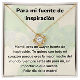 Para mi fuente de inspiración - Collar para Mamá (Nudo de Amor) Love Knot Jewelry ShineOn Fulfillment <p>Acabado en Oro Amarillo de 18 quilates.</p> Standard Box 