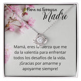 Para mi Hermosa Madre - Collar Para Mamá Nudo de Amor (LoveKnot) Jewelry ShineOn Fulfillment Acabado en oro blanco de 14 k Cajita Estándar (GRATIS) 