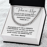 Para mi Hijo, Con amor Mamá - Cadena Cubana Jewelry ShineOn Fulfillment 